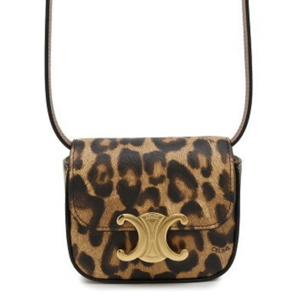 Celine Claude Shoulder Bag Leather Pochette - Picture 1 of 8